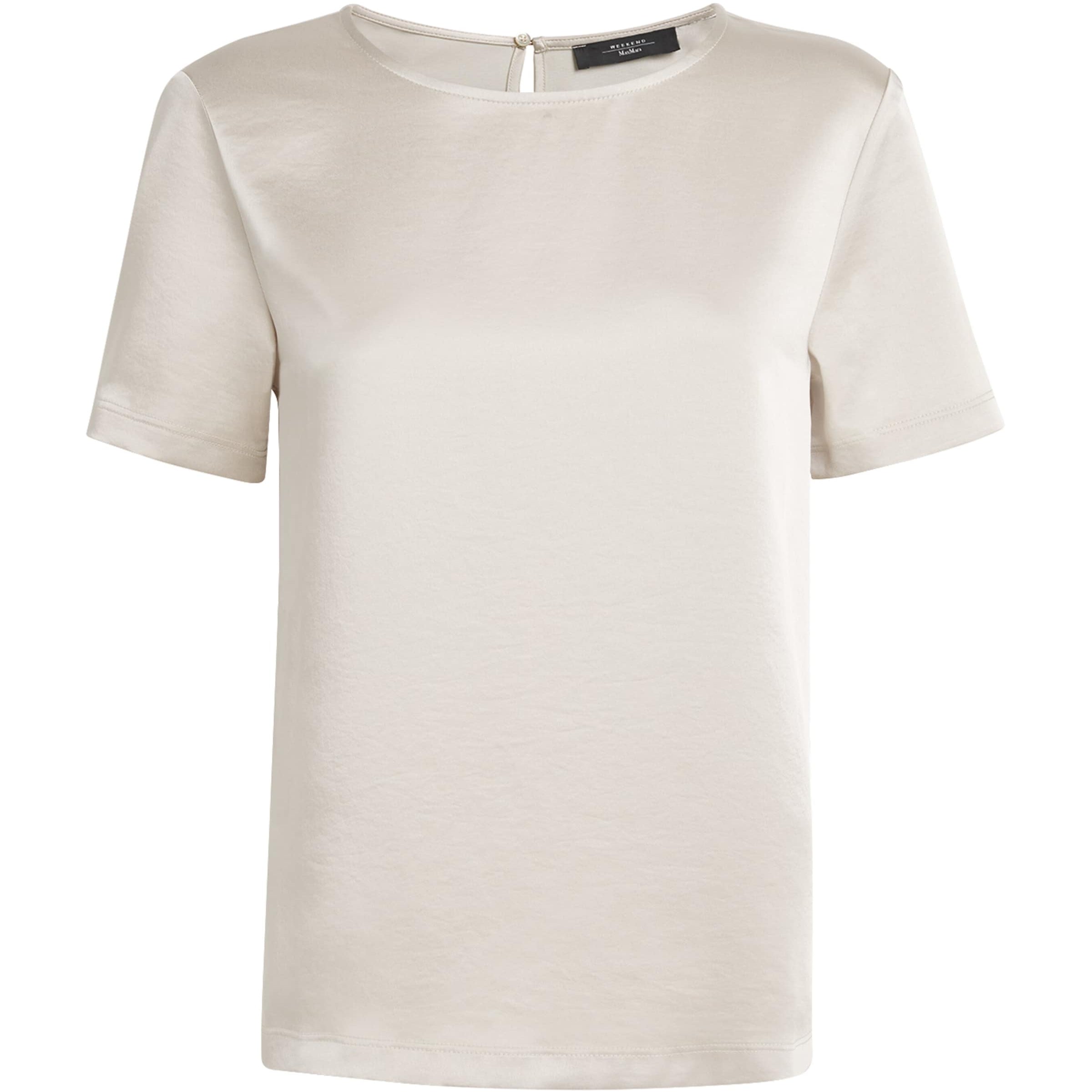 Weekend Max Mara White Satin-Front T-Shirt
