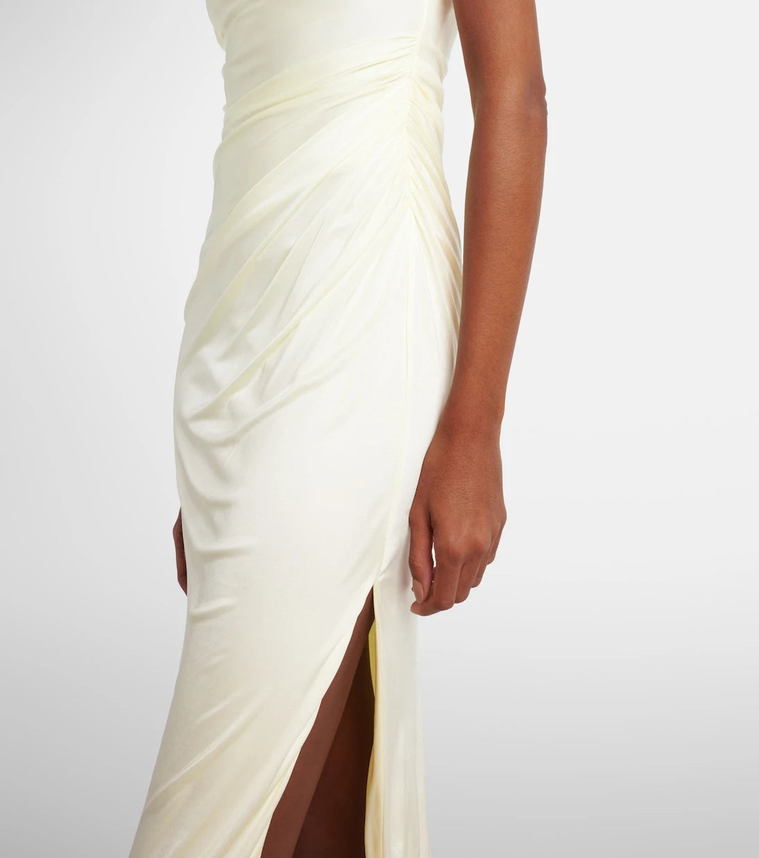 Galvan - Draped one-shoulder midi dress