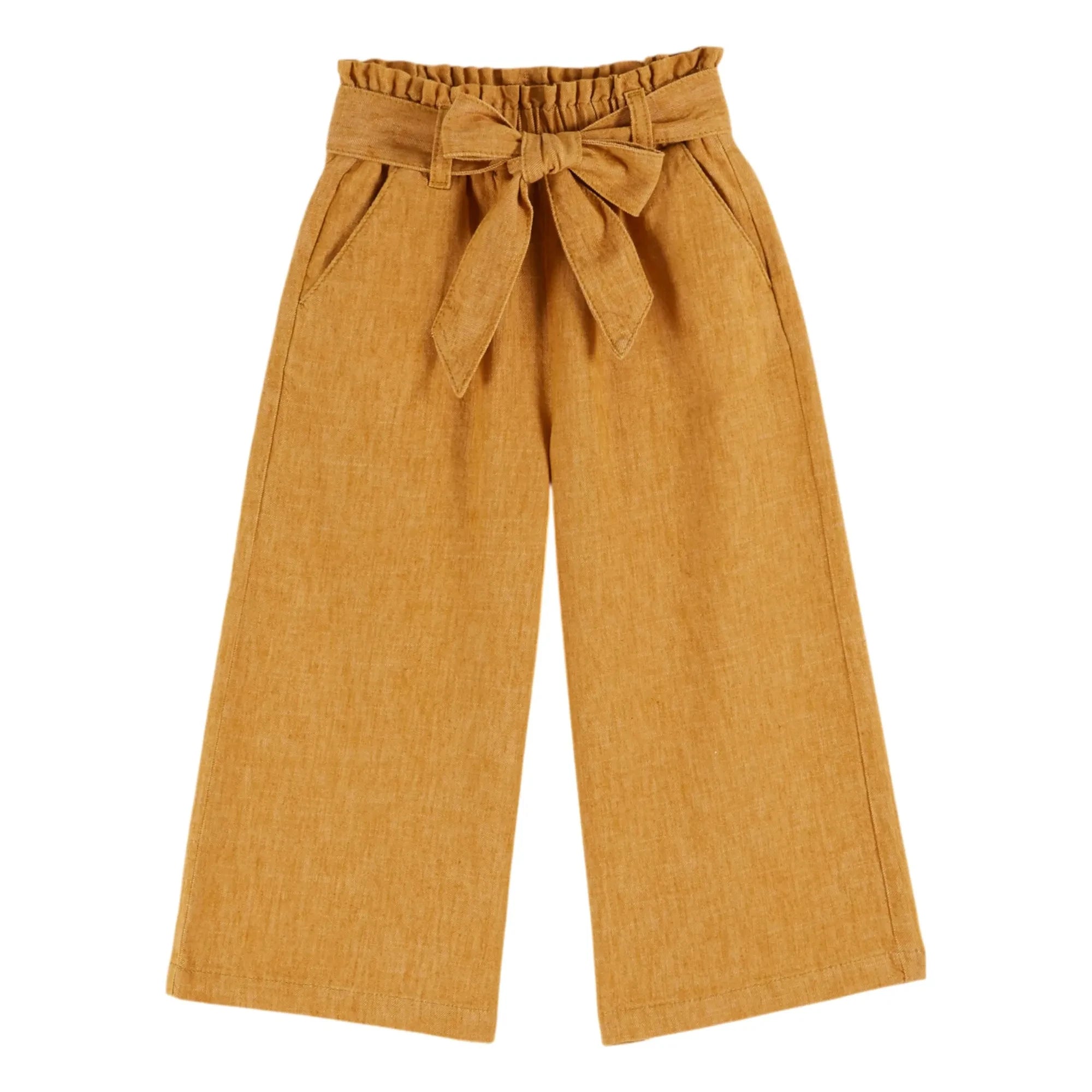 Emile et Ida - Loose-fitting pants with belt | Mustard