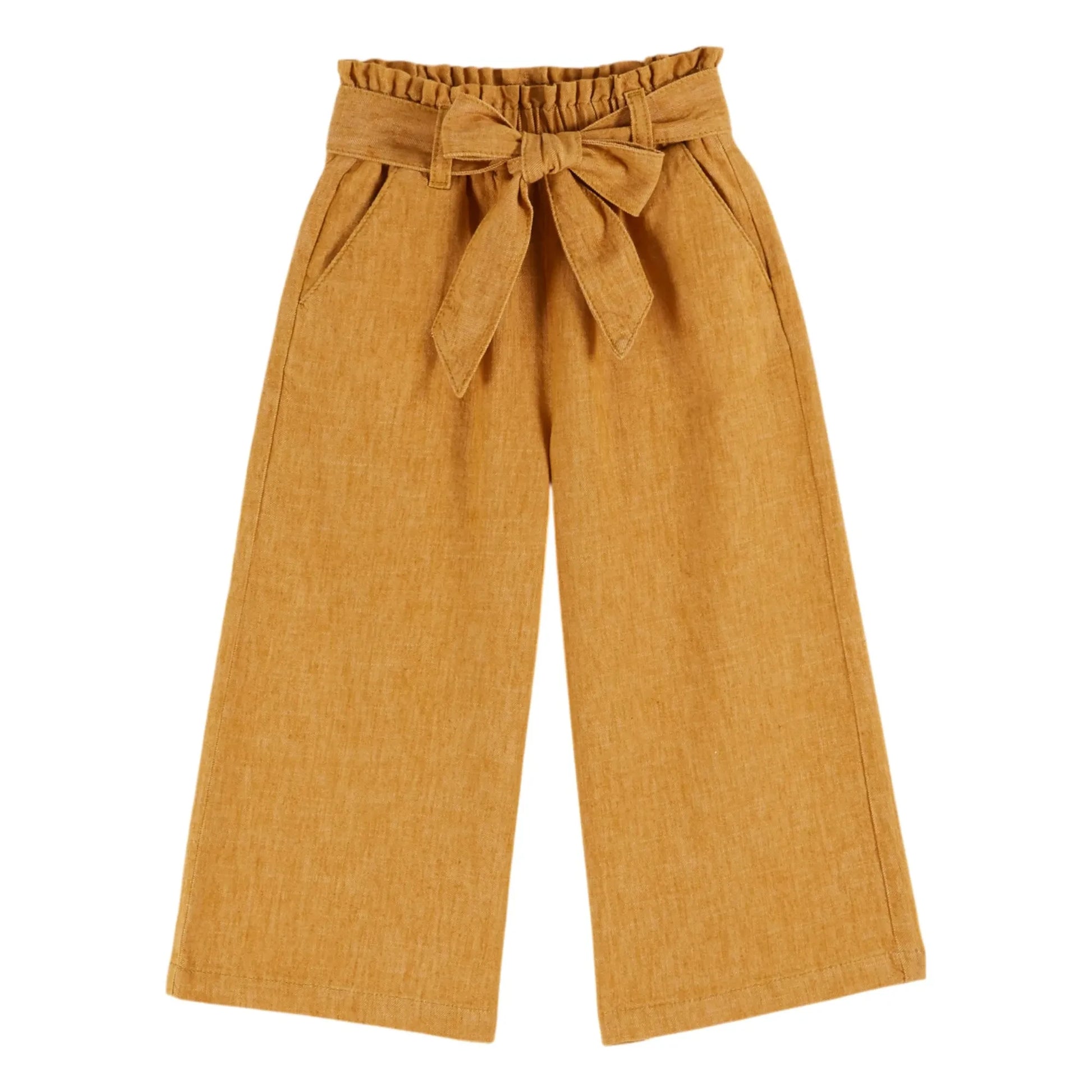 Emile et Ida - Loose-fitting pants with belt | Mustard