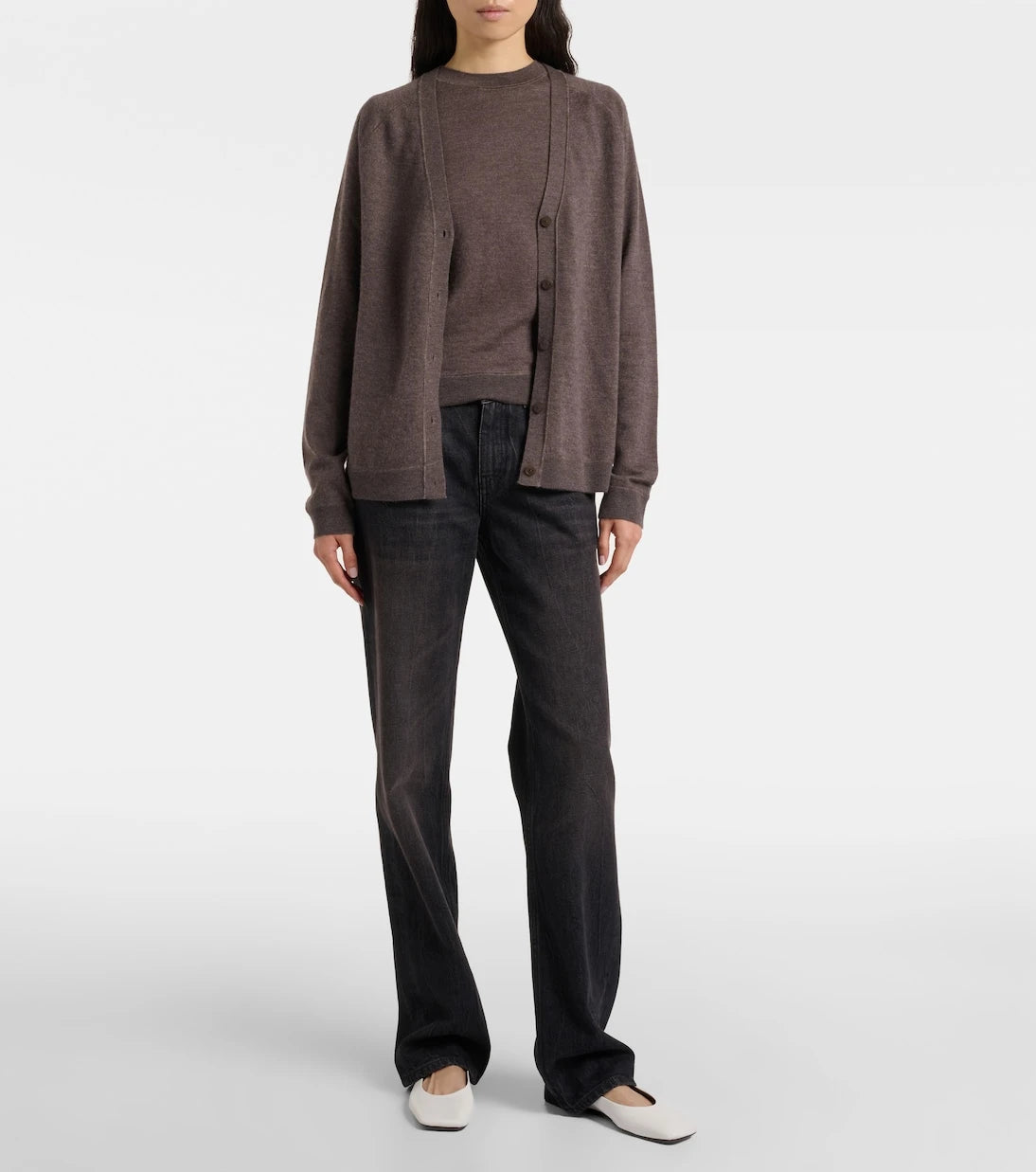 The Row - Square leather ballet flats