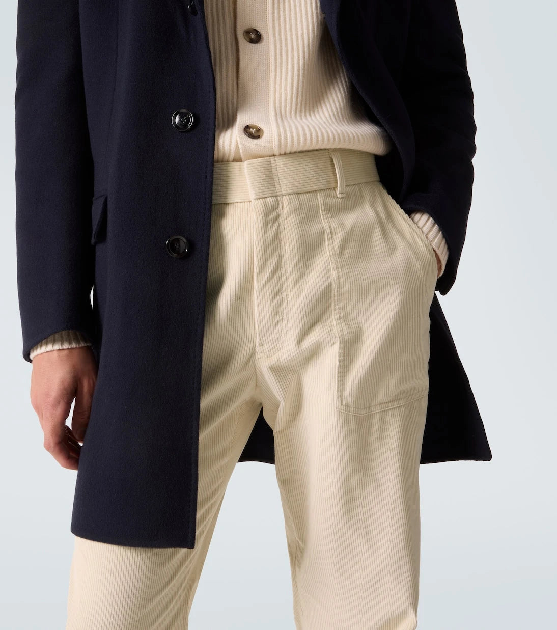 Brioni - Cotton and wool corduroy straight pants