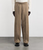 AMI Paris Wool-Blend Elasticated Wide-Leg Trousers