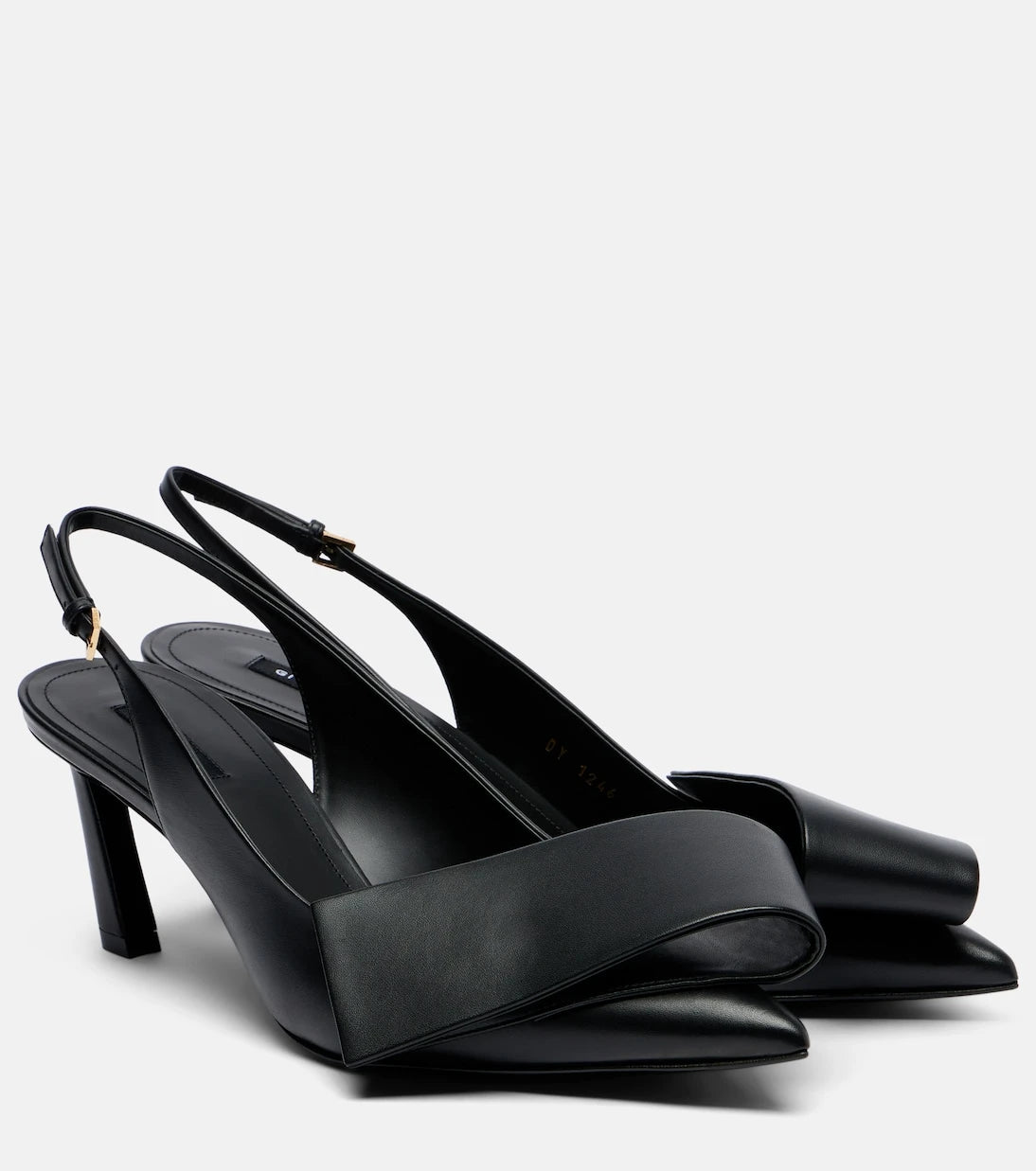 Givenchy - Twisted Ribbon leather slingback pumps