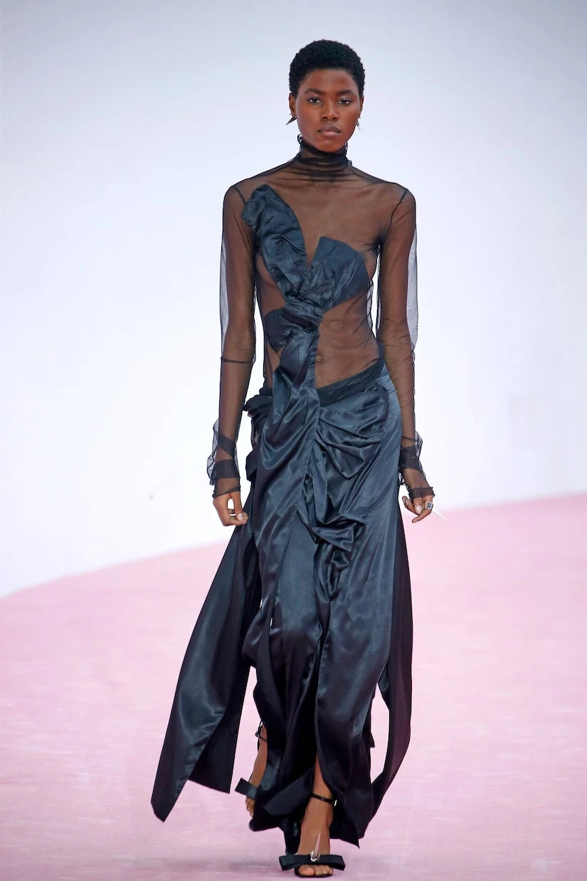 Acne Studios - Bow-detail satin maxi skirt