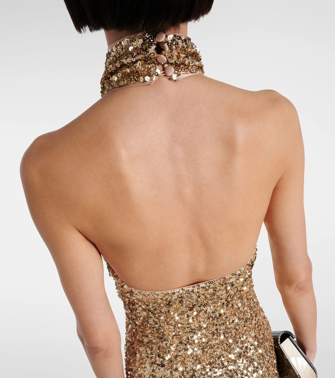 Rotate - Sequined halterneck gown