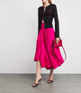 Tory Burch Pink Silk Voile Flared Midi Skirt