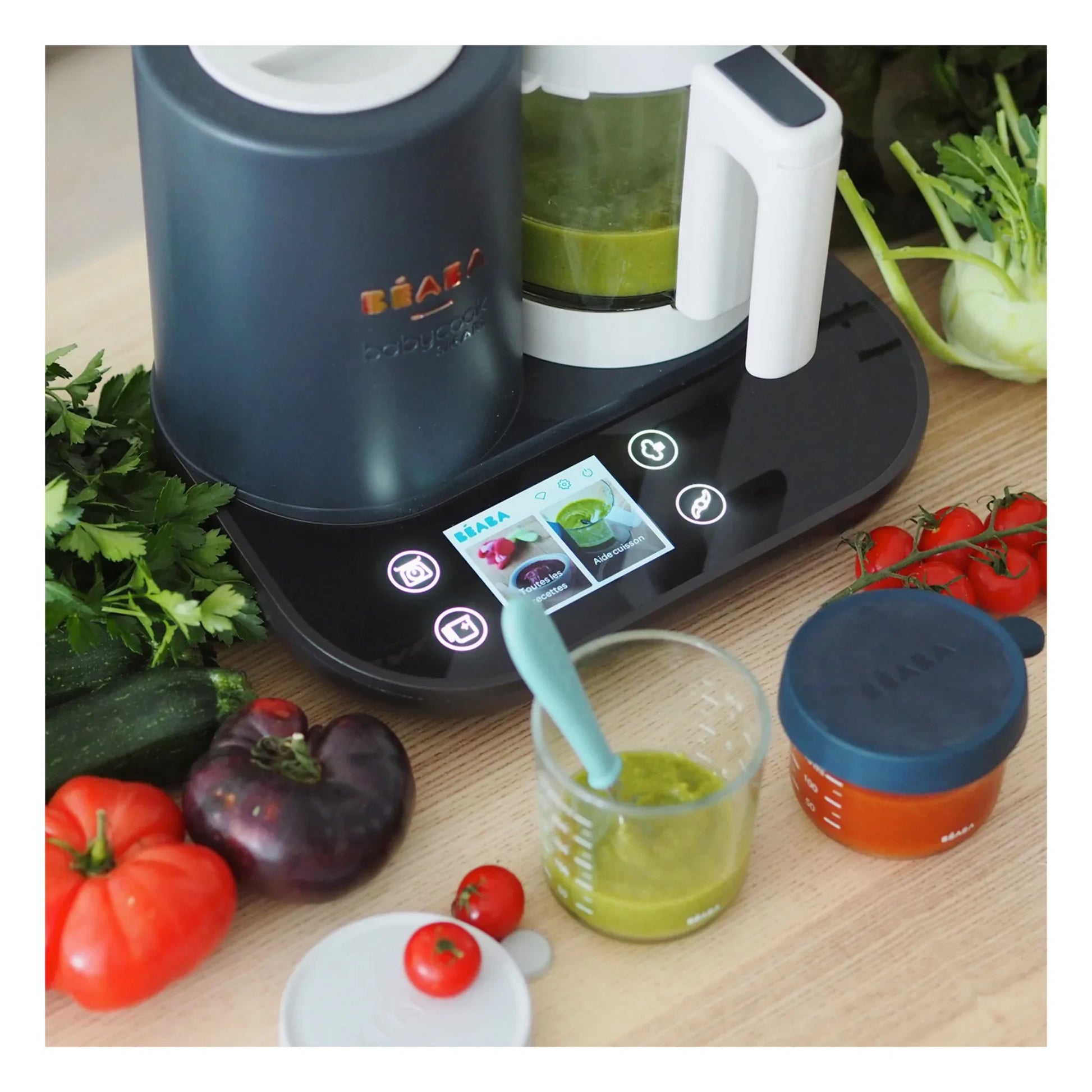Béaba - BabyCook Smart Food Processor | Charcoal grey