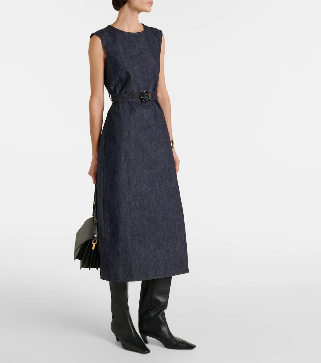 'S Max Mara - Cotton-blend denim shift dress