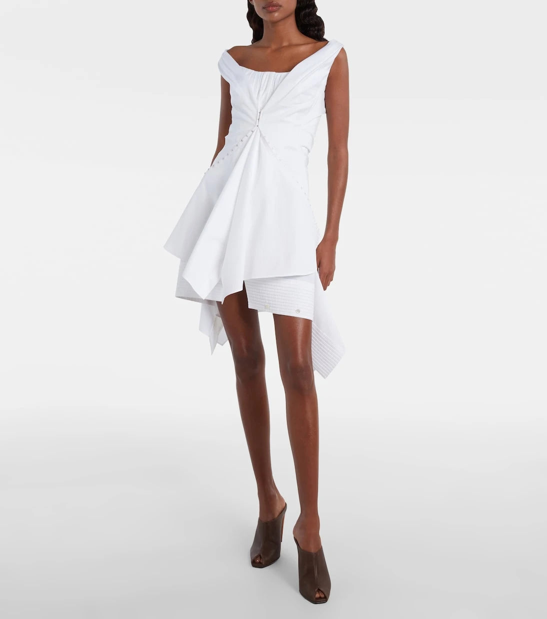 McQueen - Ruffled cotton minidress