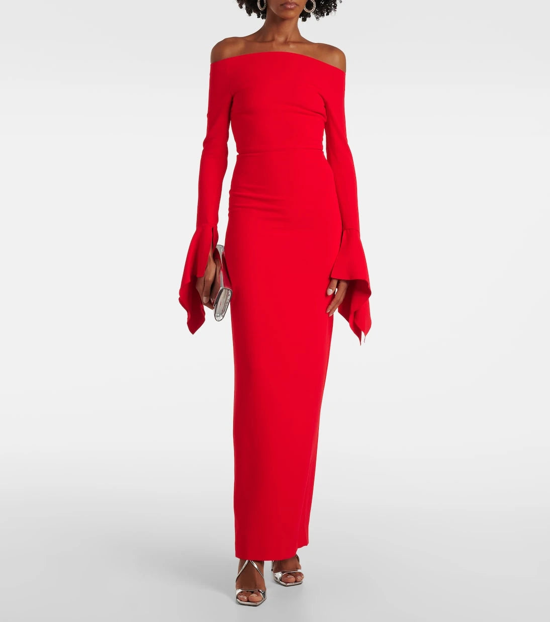 Solace London - Amalie off-shoulder gown