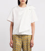 Max Mara White Cotton Bow-Detail T-Shirt