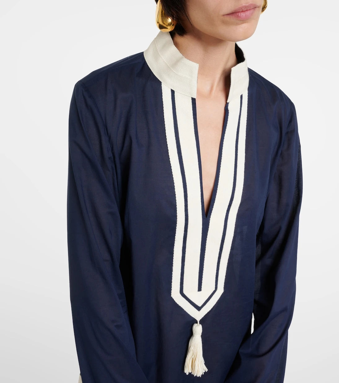 Tory Burch - Tasseled cotton tunic