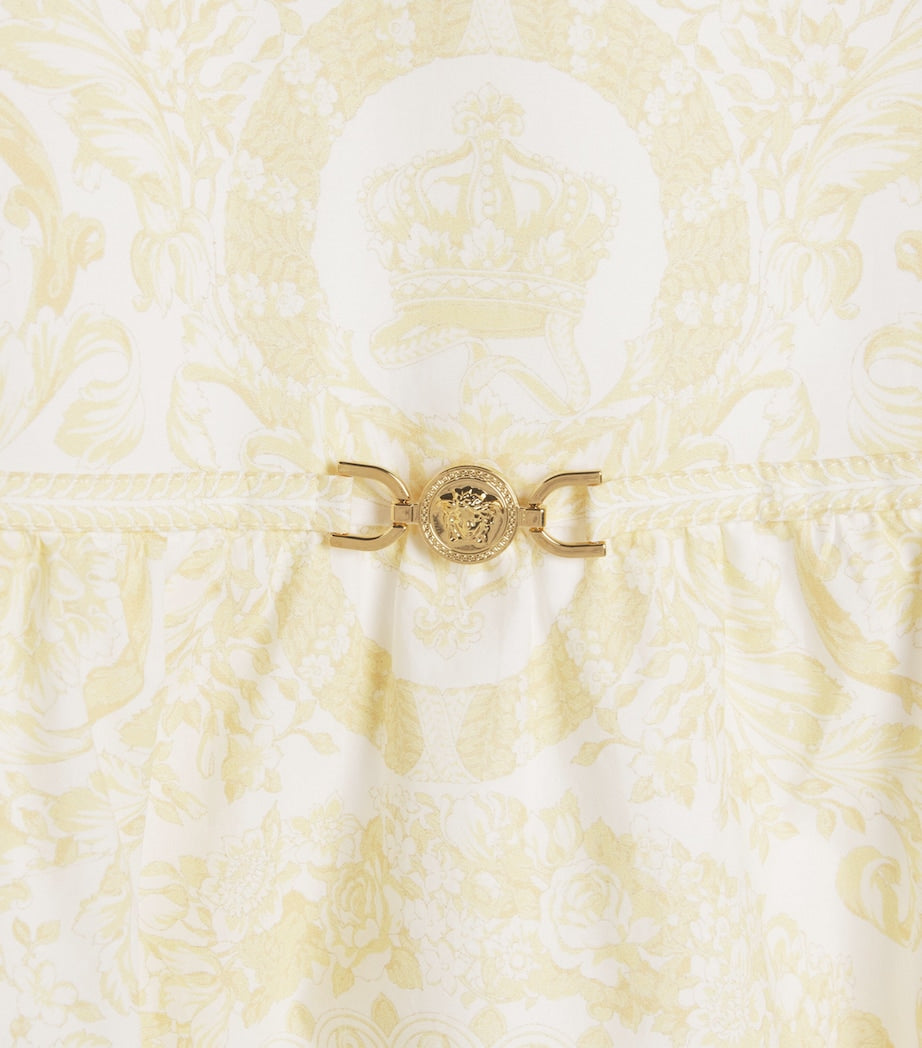 Versace Kids Cotton Poplin Barocco Dress (12 Months - 5 Years)