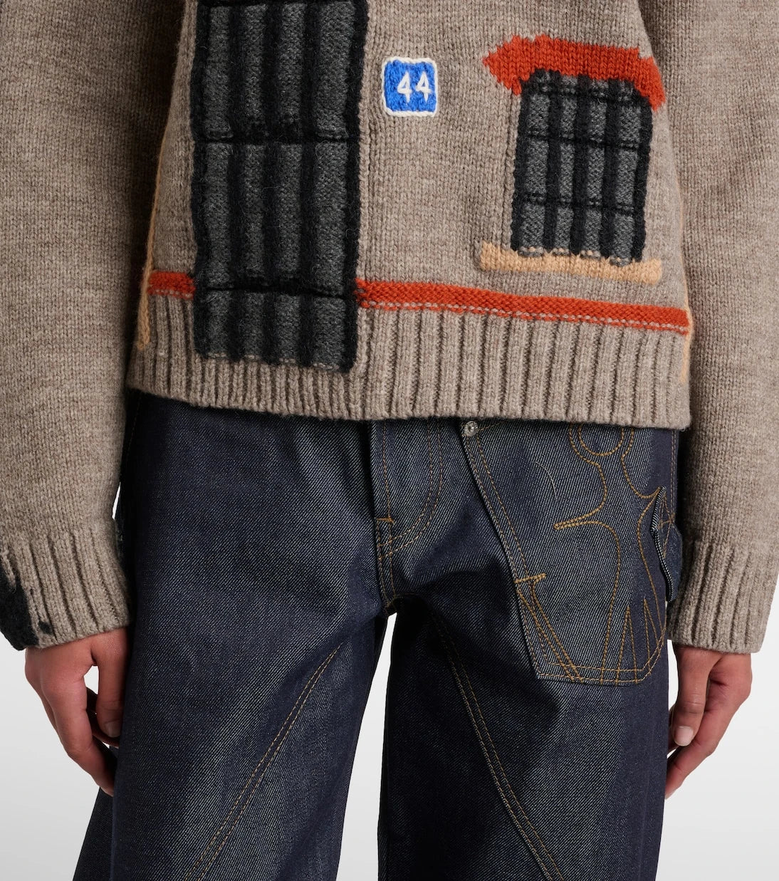 JW Anderson - Wool intarsia jacquard polo sweater