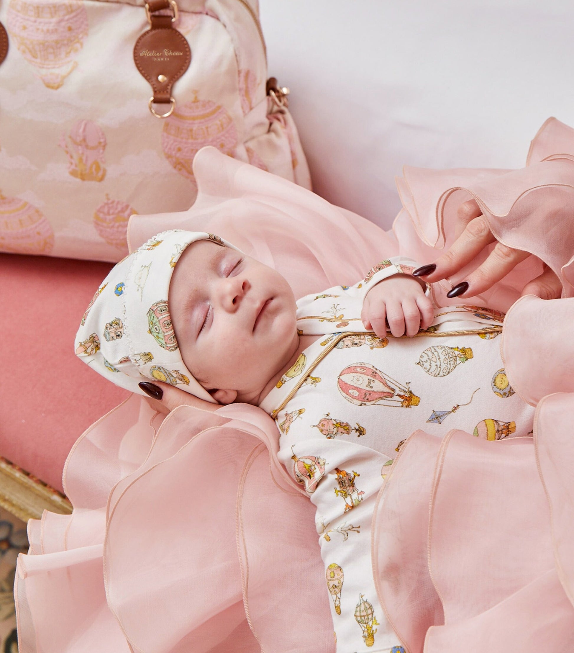 Printed Bib, Blanket and All-In-One Set (3-6 Months)