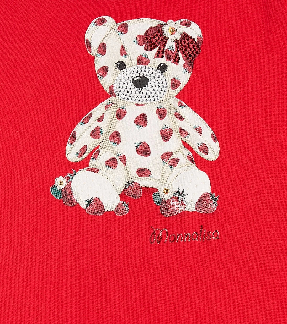 Monnalisa - Embellished cotton jersey T-shirt