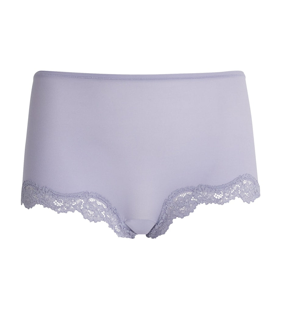 Skims Purple Lace-Trim Fits Everybody Boyshort Briefs