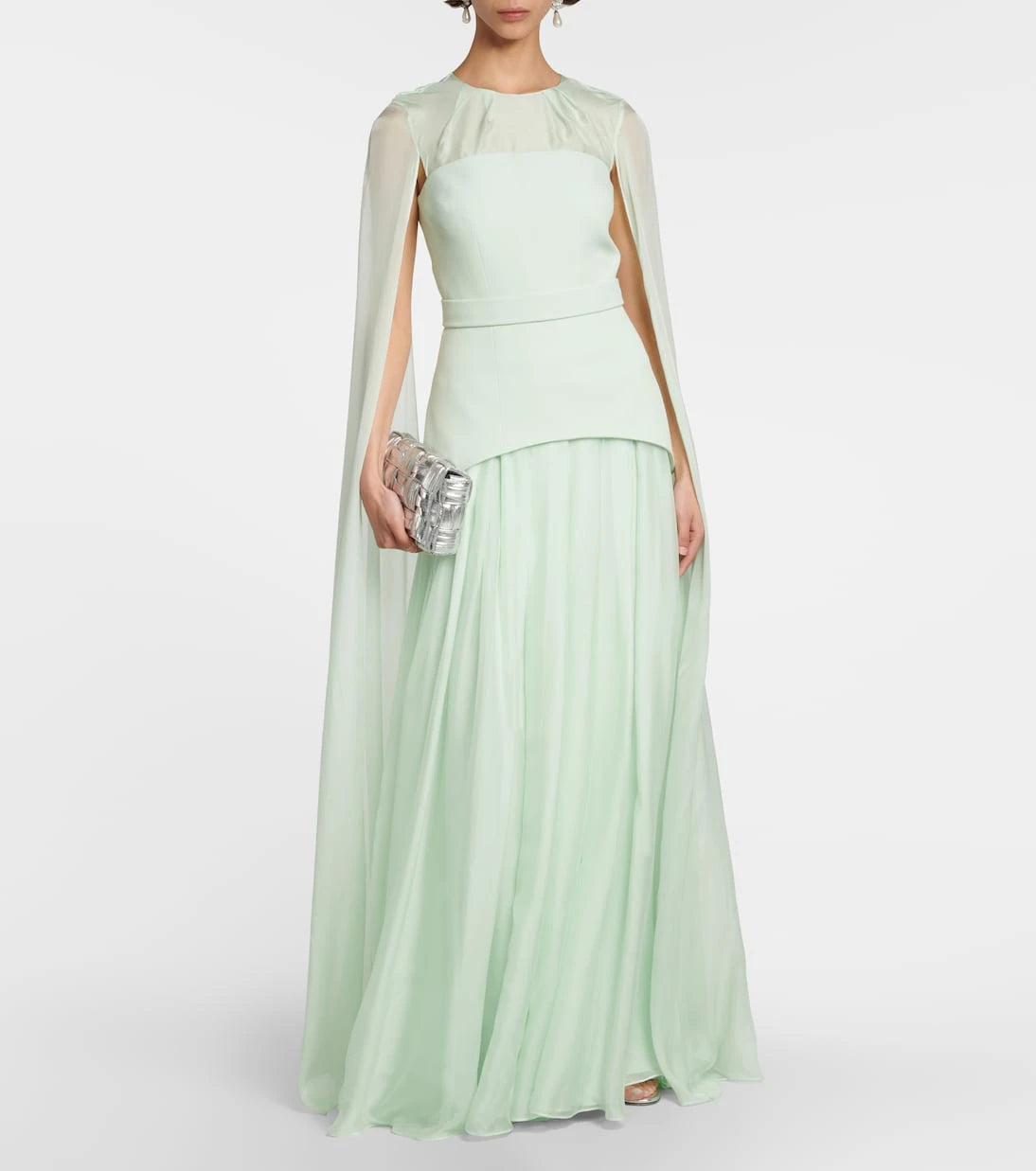 Safiyaa - Gloria silk and crêpe gown