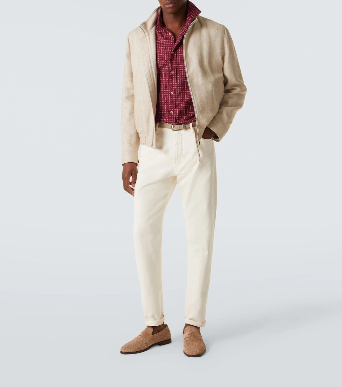 Brunello Cucinelli - Printed cotton shirt