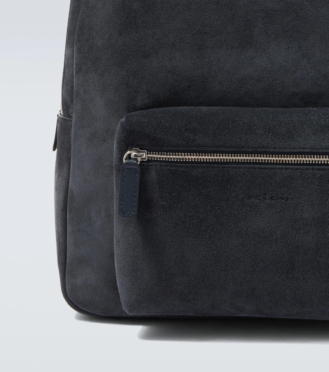 Kiton - Leather-trimmed suede backpack