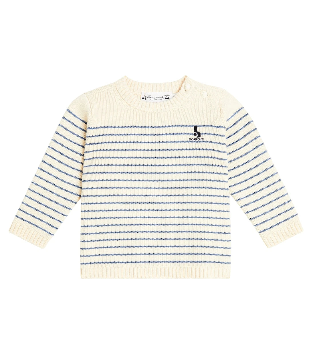 Bonpoint - Baby Aleksi striped wool and cotton sweater
