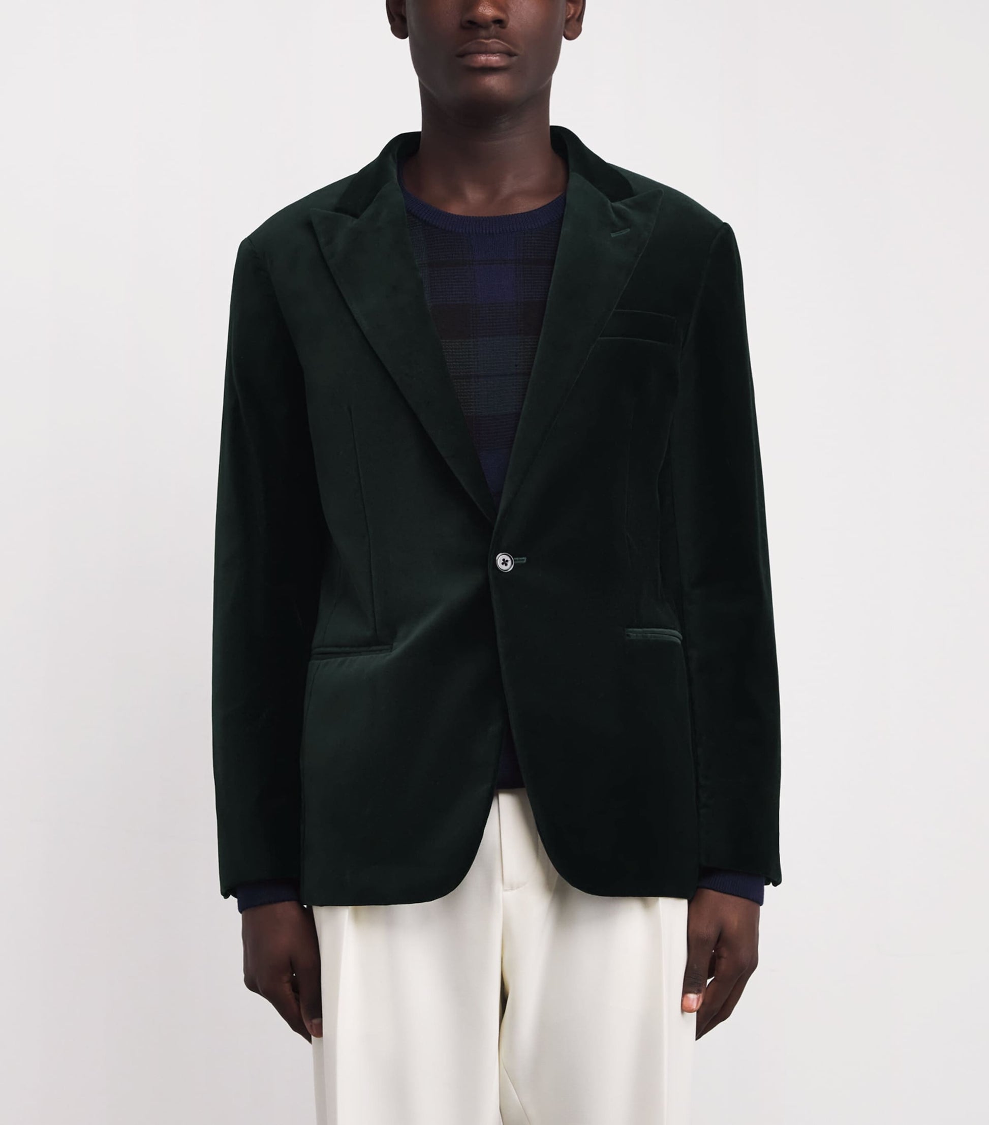 Green Velvet Blazer