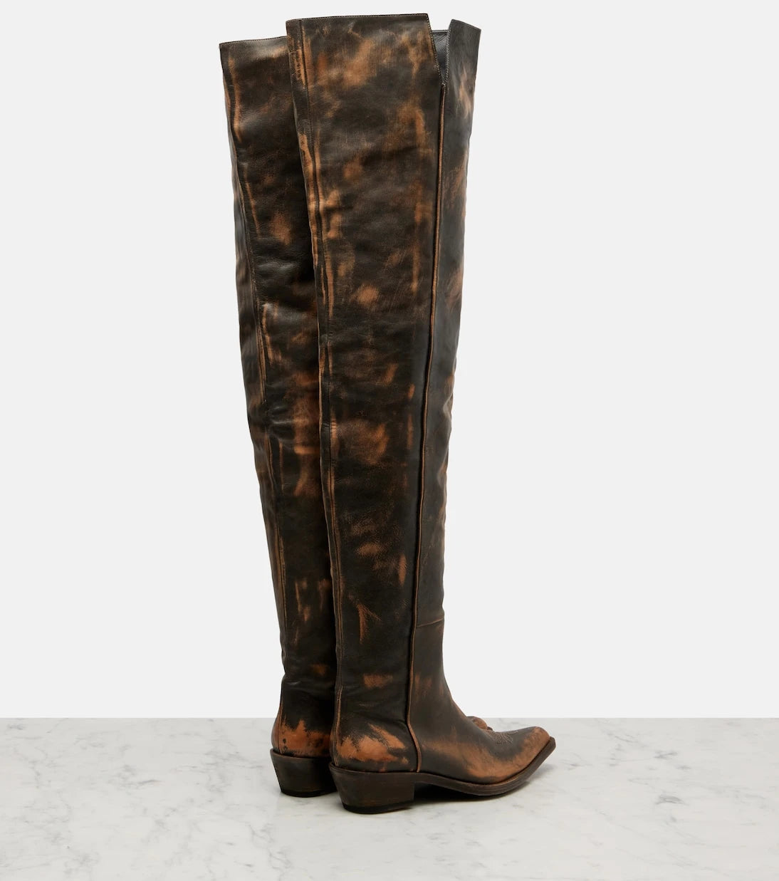 Khaite - Clive 35 leather over-the-knee boots