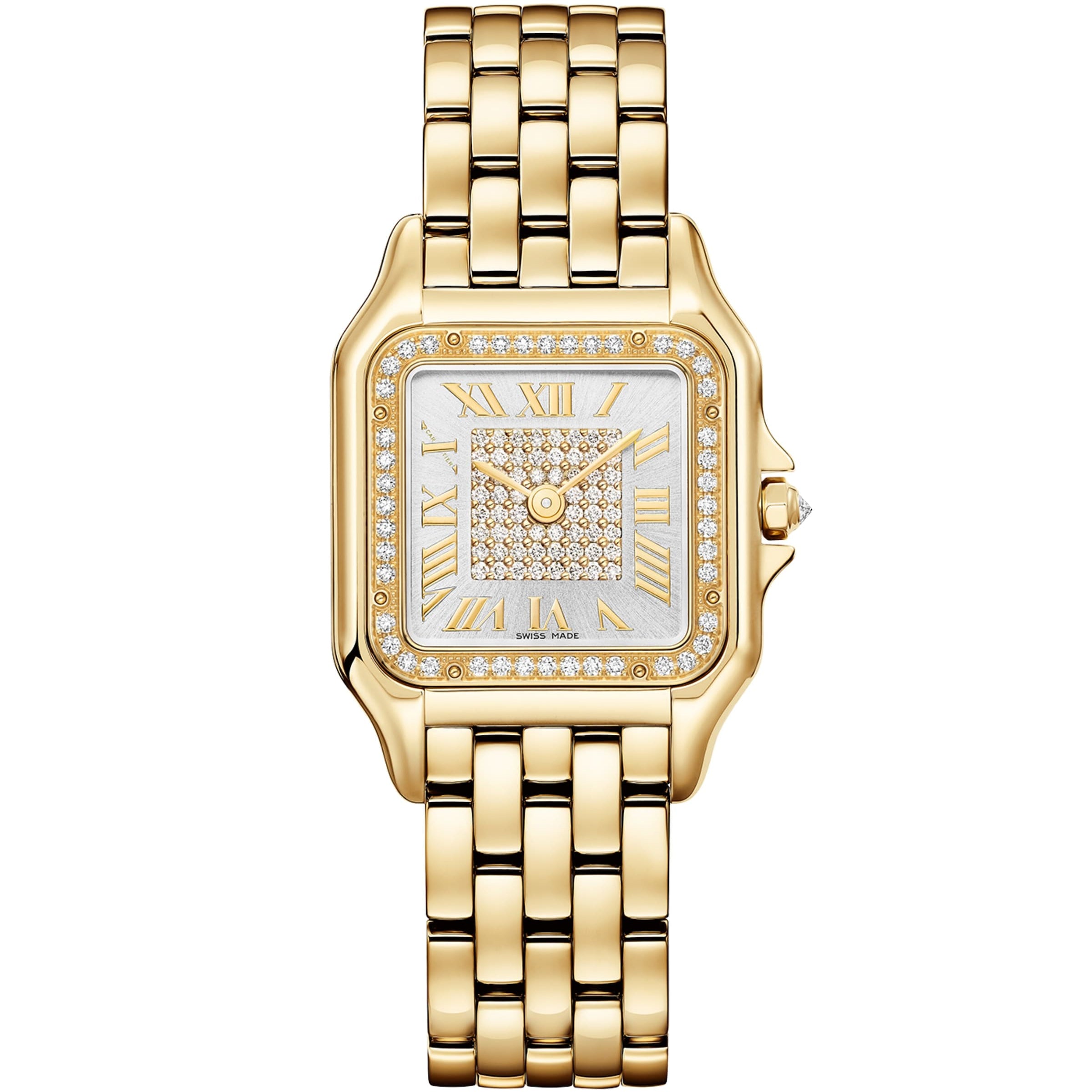 Medium Yellow Gold and Diamond Panthère de Cartier Watch 27mm