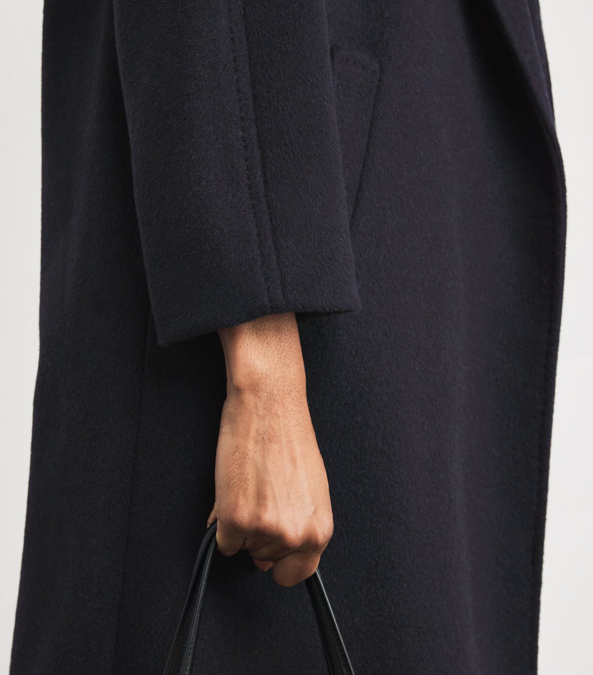 Weekend Max Mara Blue Wool-Alpaca-Blend Belted Coat
