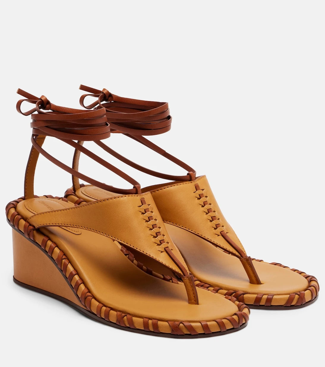 Zimmermann - Leather wedge sandals
