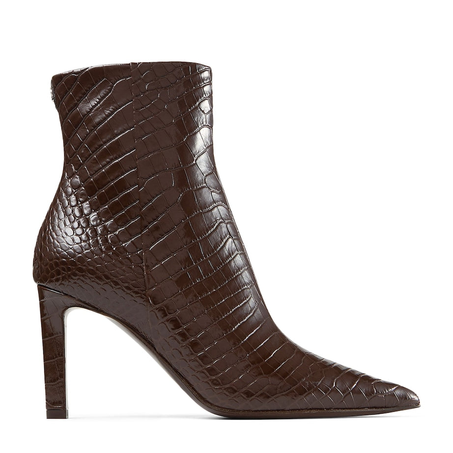 Jimmy Choo Frankie 85 Croc-Embossed Leather Ankle Boots