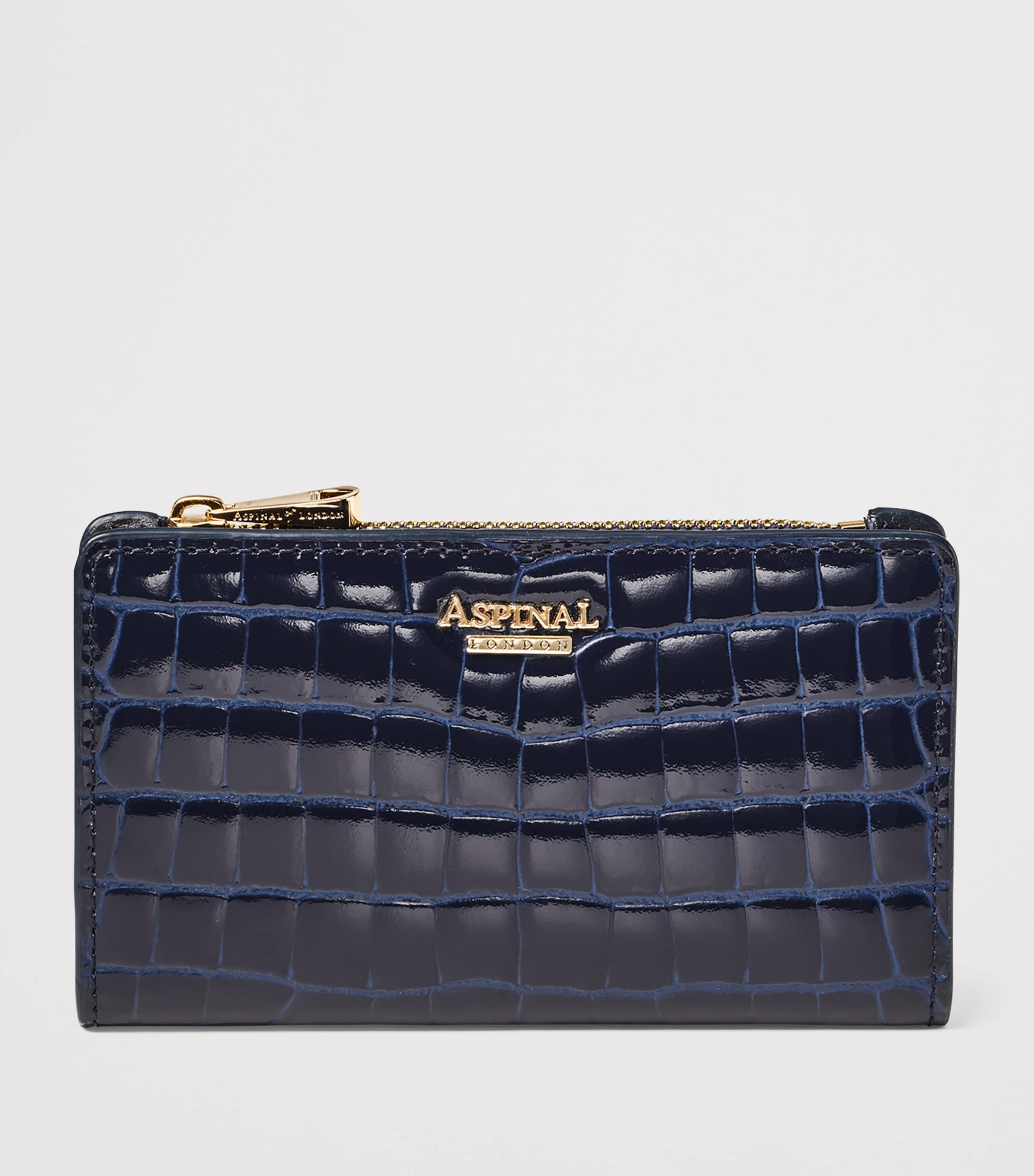 Aspinal Of London Navy Small Leather Mayfair Purse