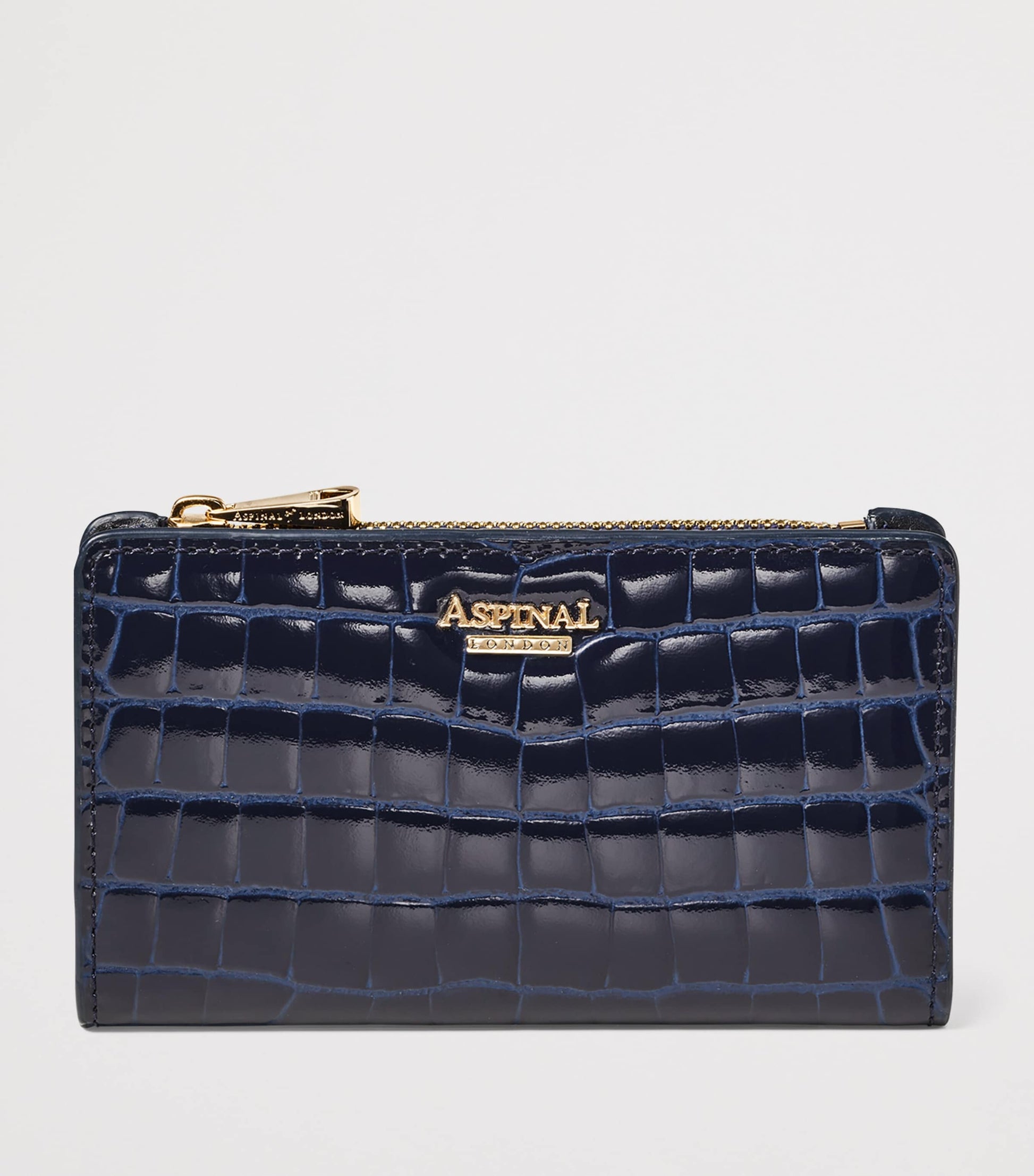 Aspinal Of London Navy Small Leather Mayfair Purse