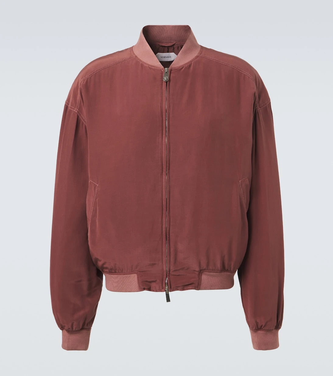 Versace - Oversized silk poplin blouson jacket