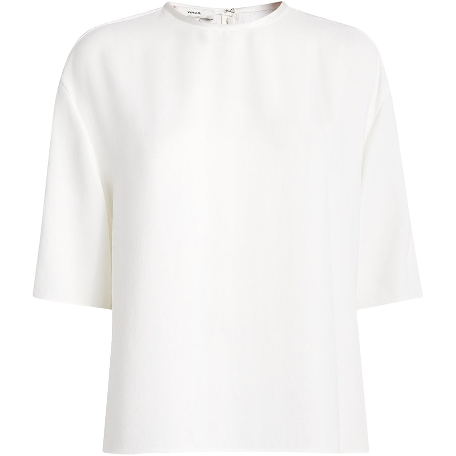 Vince Navy Crepe Dolmain T-Shirt