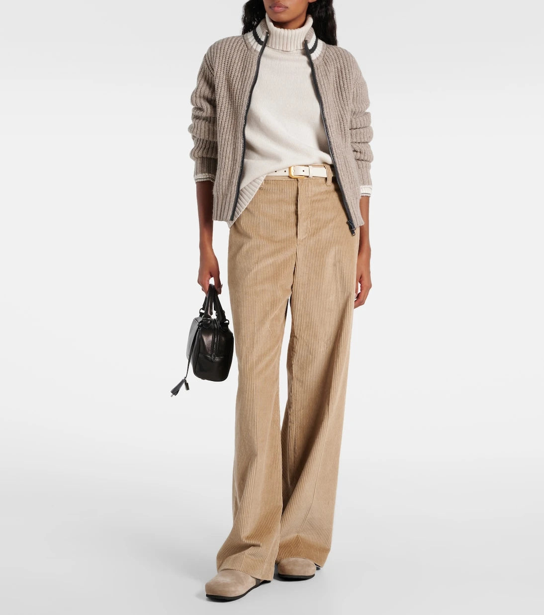 Brunello Cucinelli - High-rise wide-leg corduroy pants