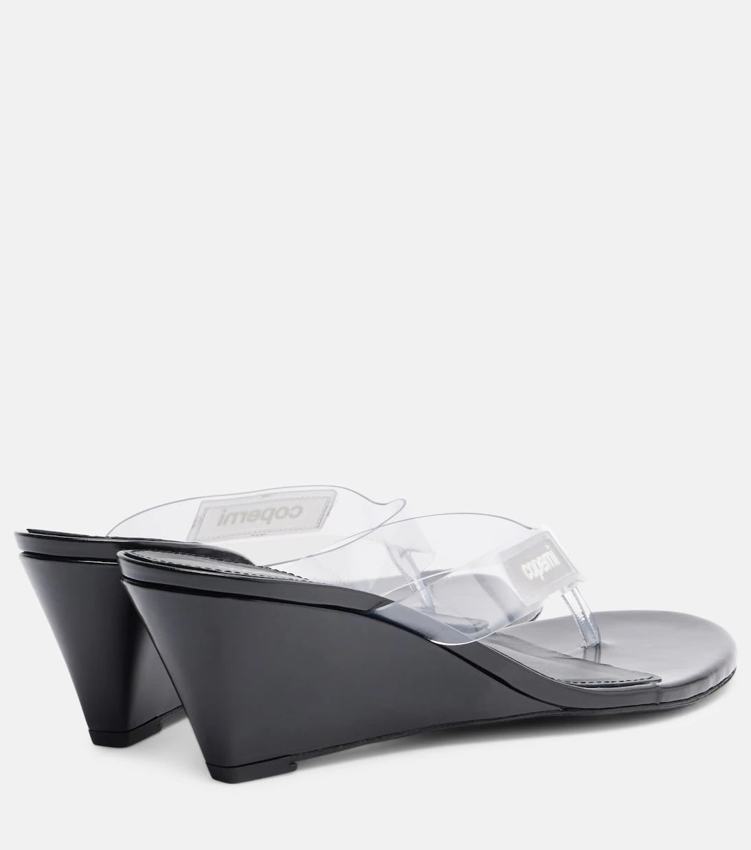 Coperni - Logo PVC wedge thong sandals