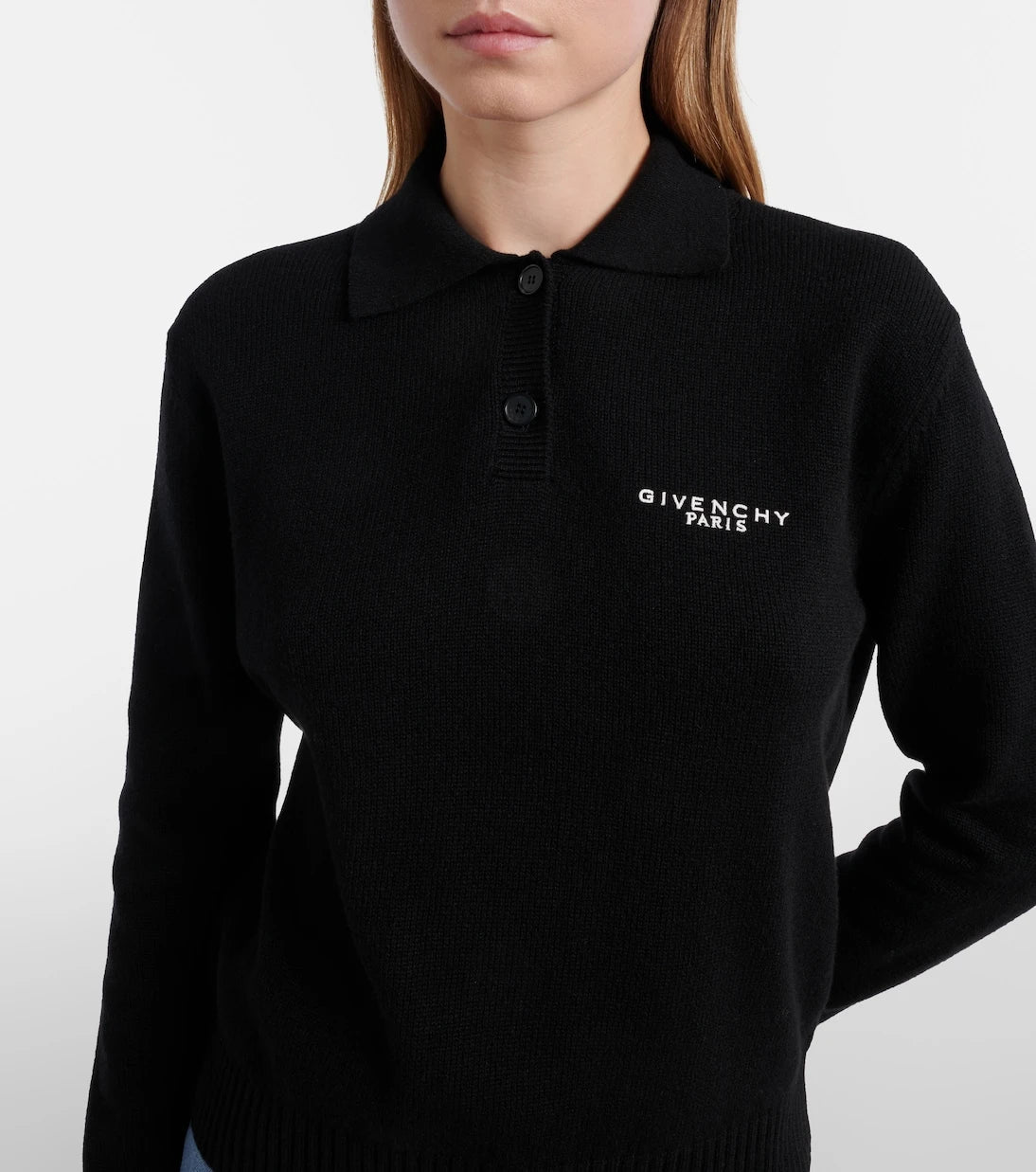 Givenchy - Logo wool and cashmere polo sweater