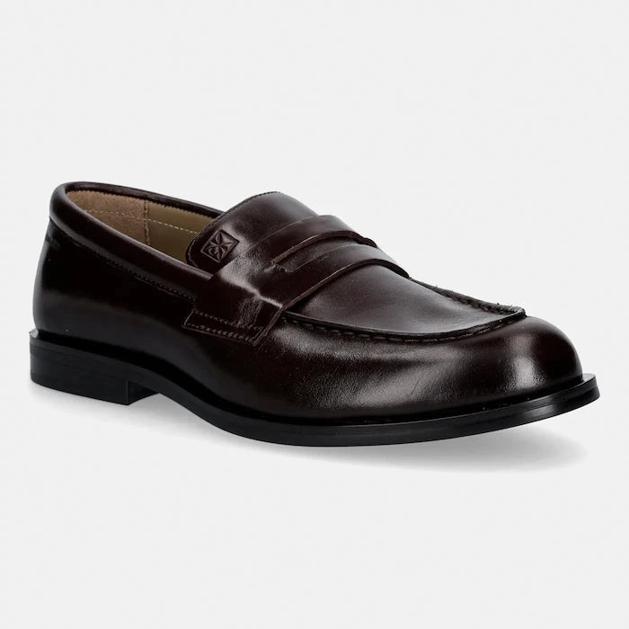 Кожени мокасини Calvin Klein ESS RUBBER PENNY LOAFER POL LTH