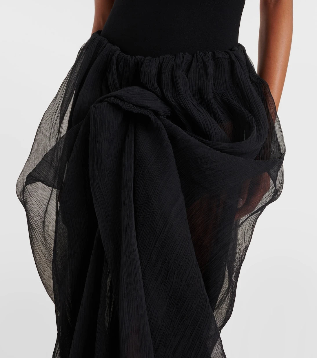 Magda Butrym - Ruffled silk tulle maxi skirt