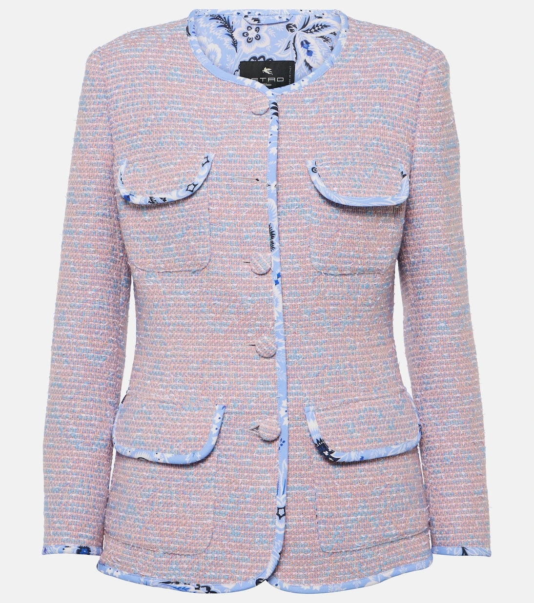 Etro - Checked wool-blend tweed jacket