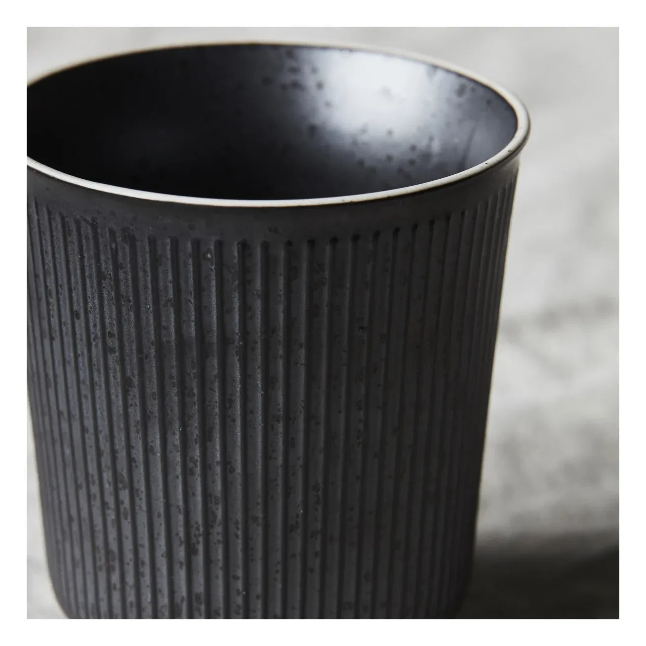House Doctor - Berica Ceramic Cup | Black