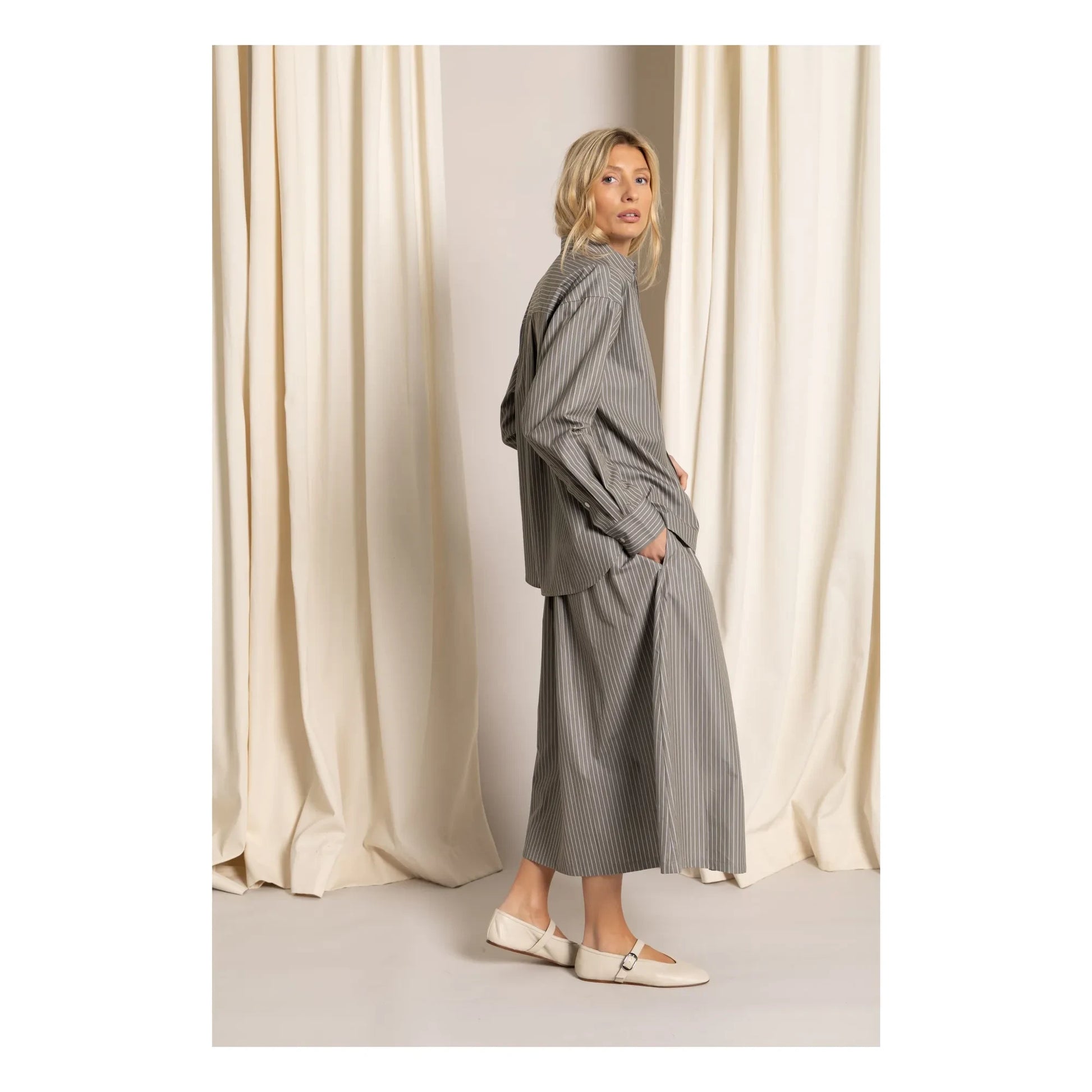 Smallable Woman - Kanel Striped Shirt | Grey