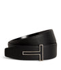 Leather Reversible T Icon Belt