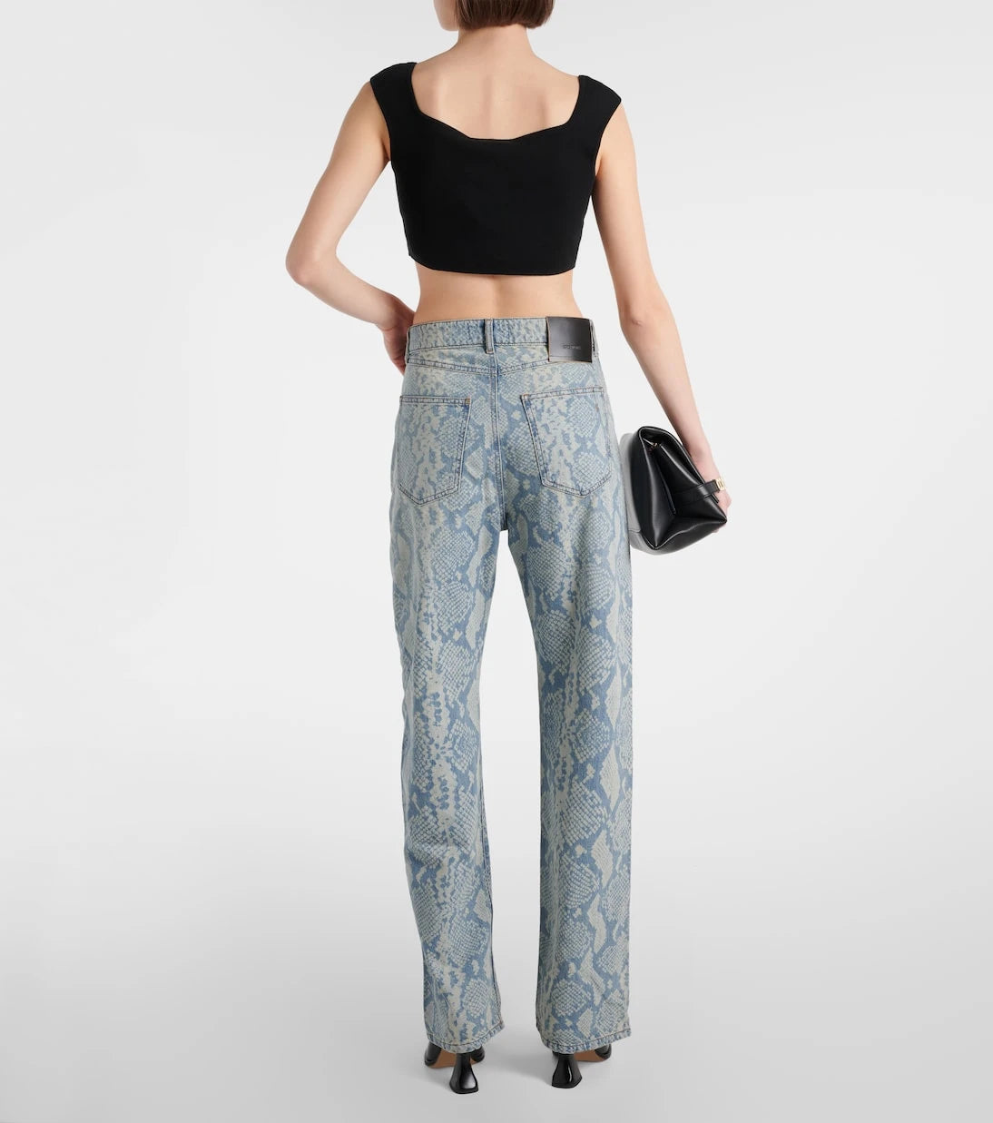 Sportmax - Diego snake-print straight jeans