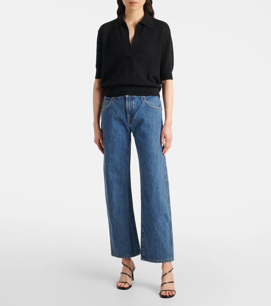 Khaite - Shrunked Jo cashmere-blend polo sweater
