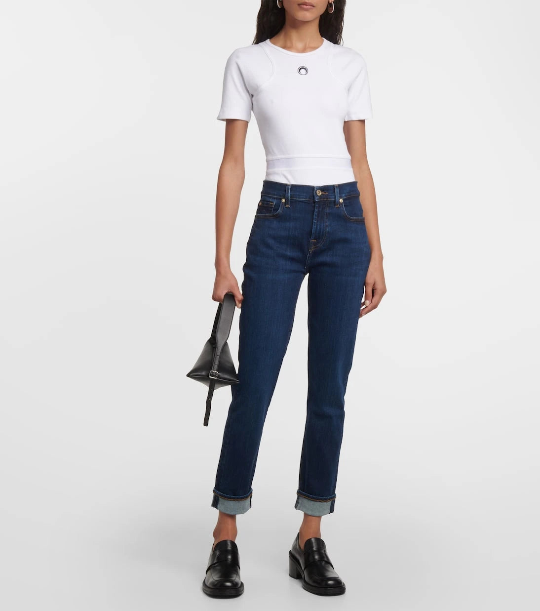 7 For All Mankind - High-rise skinny jeans