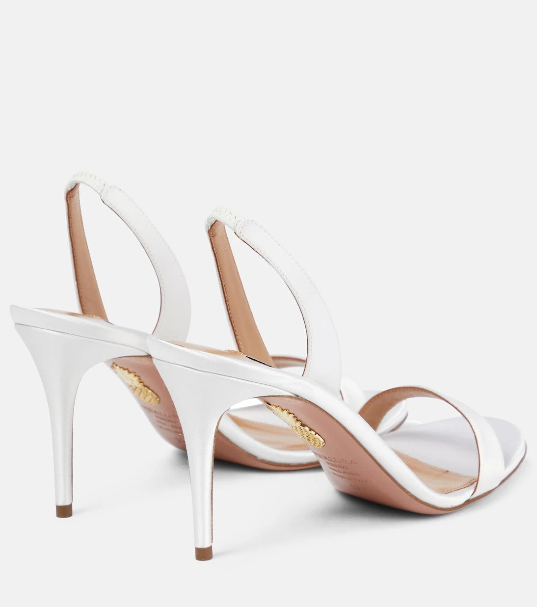 Aquazzura - So Nude 85 satin sandals