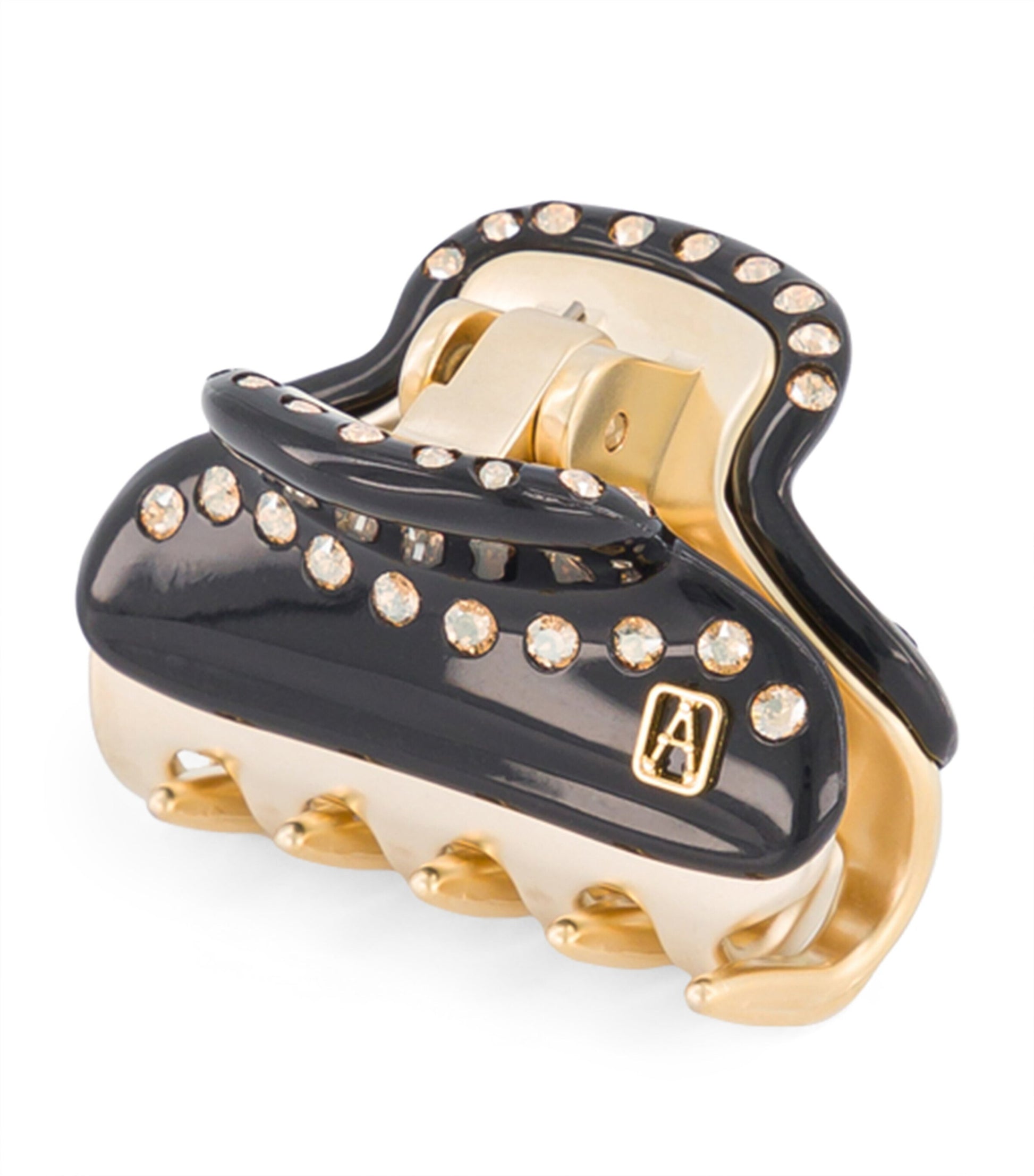 Gold-Plated Crystal-Embellished Claw Hair Clip